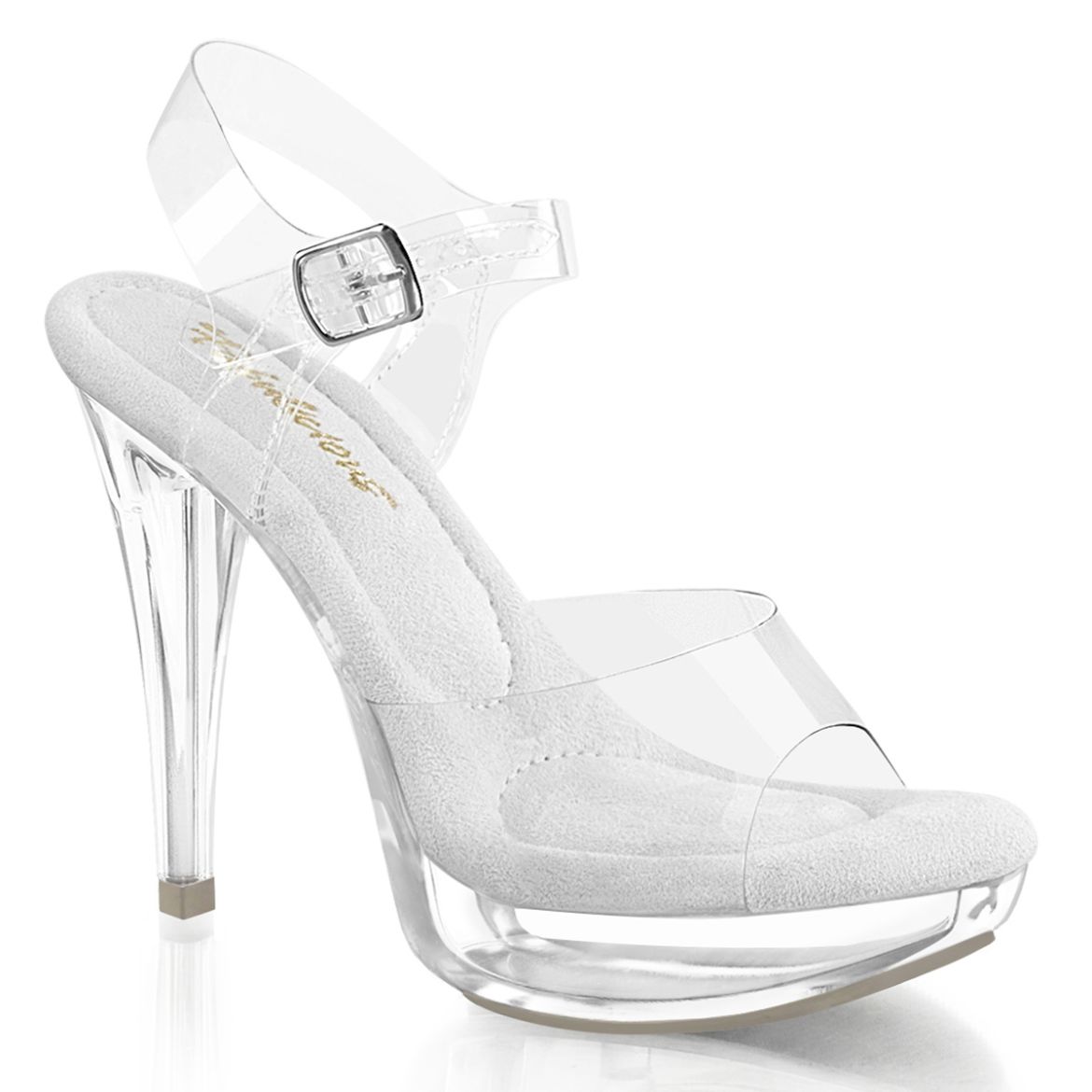Product image of Fabulicious COCKTAIL-508 Clr/Clr 5 Inch Heel 1 Inch PF Ankle Strap Sandal