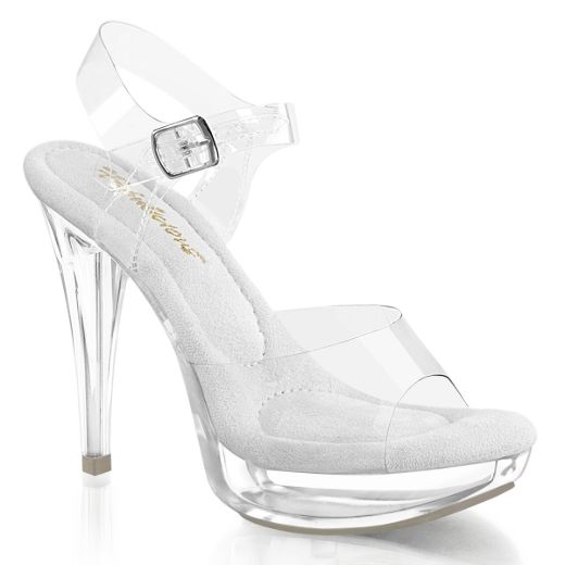 Product image of Fabulicious COCKTAIL-508 Clr/Clr 5 Inch Heel 1 Inch PF Ankle Strap Sandal