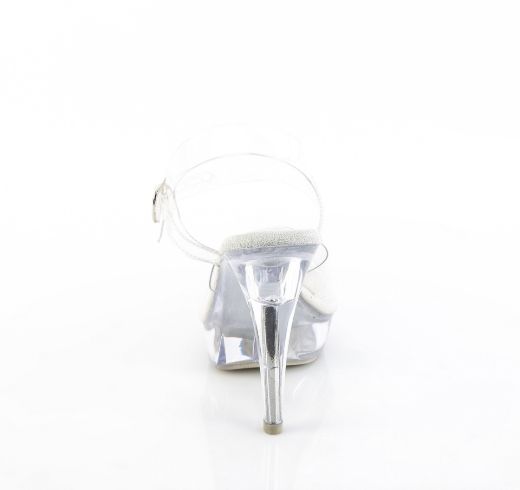 Product image of Fabulicious COCKTAIL-508 Clr/Clr 5 Inch Heel 1 Inch PF Ankle Strap Sandal
