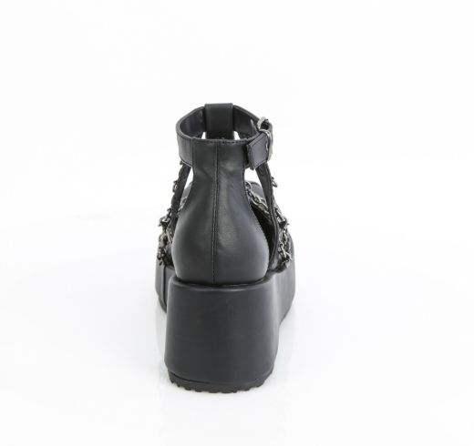 Product image of Demoniacult CUBBY-28 Blk Vegan Leather 2 3/4 Inch Platform Cage Shoe