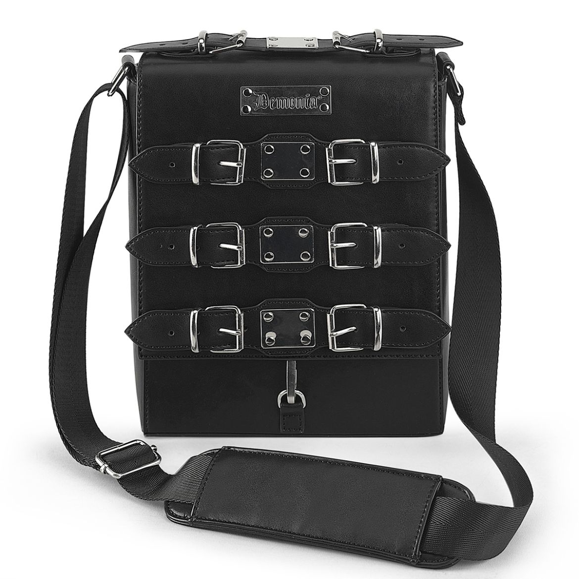 Product image of Demoniacult HB-660 Blk Vegan Leather Faux Leather Crossbody 20x26x8 cm Bag