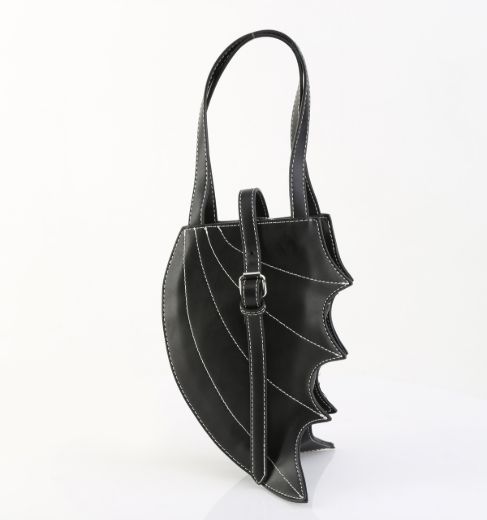Product image of Demoniacult HB-215 Blk Vegan Leather Faux Leather Batwing Handbag 25x18x5 cm