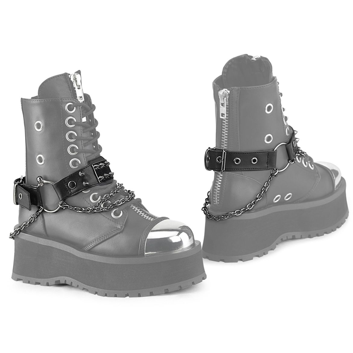 Product image of Demoniacult DA-520 Blk Faux Leather Faux Leather Boot Harness (Pair)